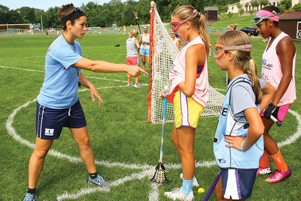 Lax Camps - Girls Lacrosse Drills - Attacking From Behind Goal Practice