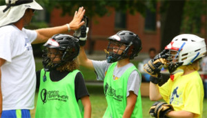Lacrosse Camp Training - Coach & Player High Five