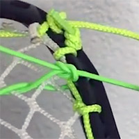 Square Knot for lax head shooter string