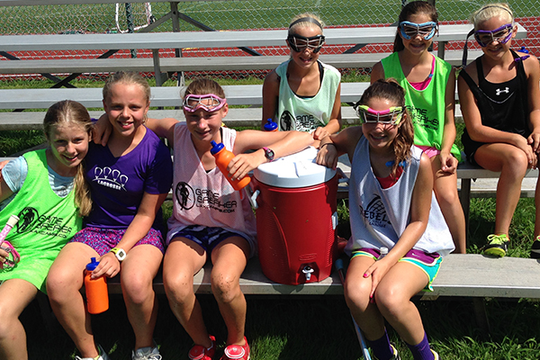 Group Water Break at Lax Camp